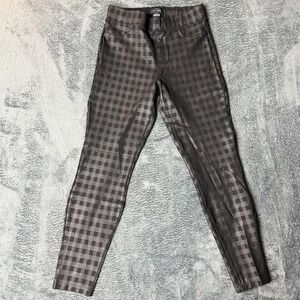 Sanctuary x Anthropologie Plaid Leggings XS Black Gray Stretch‎ Pants
